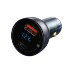 Baseus Particular PPS autós gyorstöltő 65W, USB Type-A + USB Type-C, szürke - Image 2