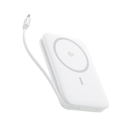 Baseus PicoGo Qi2 Magnetic vezeték nélküli gyorstöltő powerbank 10000 mAh, 27W, fehér - Image 2