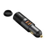 Baseus Share Together autós gyorstöltő, 60W, 2×USB Type-A + szivargyújtó kimenet, szürke - Image 2