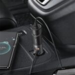 Baseus Share Together autós gyorstöltő, 60W, 2×USB Type-A + szivargyújtó kimenet, szürke - Image 3