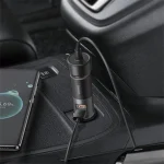 Baseus Share Together autós gyorstöltő, 60W, 2×USB Type-A + szivargyújtó kimenet, szürke - Image 3