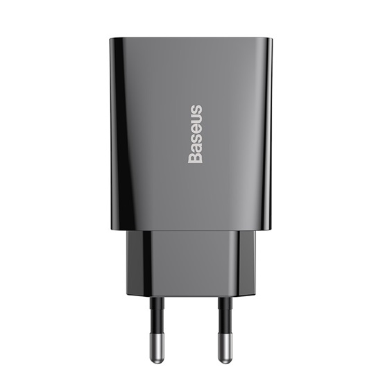 Baseus Speed Mini hálózati gyorstöltő 20W, USB Type-C, fekete - Image 1