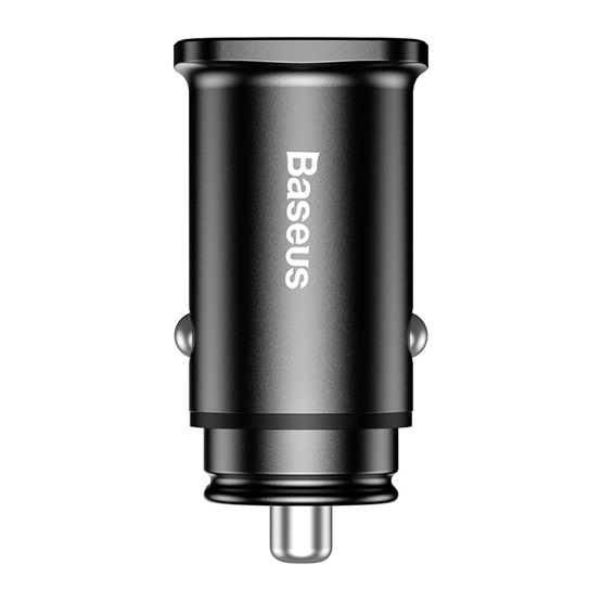 Baseus Square Metal autós gyorstöltő 30W, 2×USB Type-A, fekete - Image 3