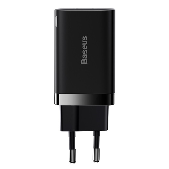 Baseus_Super_Si_Pro_halozati_gyorstolto_30W_USB_Type-A_USB_Type-C_fekete-i765226.jpg Baseus Super Si Pro hálózati gyorstöltő 30W, USB Type-C + USB Type-A, fekete - Image 1