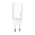 Baseus Super Si hálózati gyorstöltő 25W, USB Type-C, fehér + 3A USB Type-C, 1m kábel - Image 2