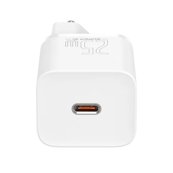 Baseus Super Si hálózati gyorstöltő 25W, USB Type-C, fehér + 3A USB Type-C, 1m kábel - Image 3