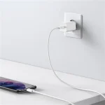 Baseus Super Si hálózati gyorstöltő 25W, USB Type-C, fehér + 3A USB Type-C, 1m kábel - Image 6