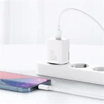 Baseus Super Si hálózati gyorstöltő 30W, USB Type-C, fehér - Image 4