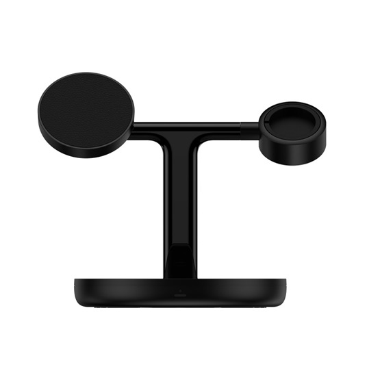 Baseus Swan 3-in-1 vezeték nélküli töltő állvány 20W, fekete + 3A USB Type-A – USB Type-C, 1m kábel - Image 1