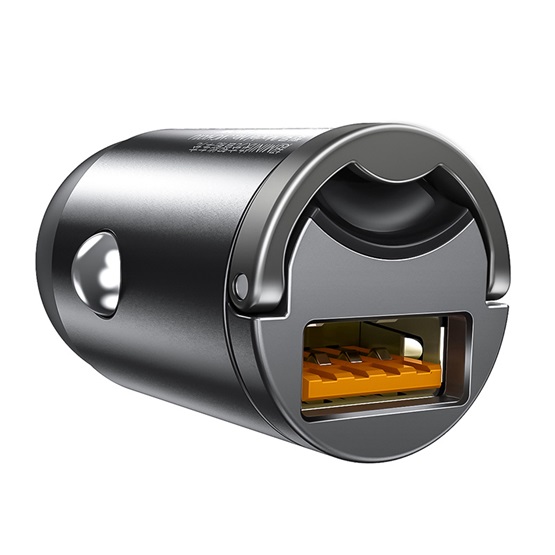 Baseus Tiny Star Mini autós gyorstöltő 30W, USB Type-A, szürke - Image 2