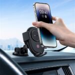 Baseus UltraControl Lite szélvédőre, műszerfalra rögzíthető autós telefontartó, fekete - Image 4