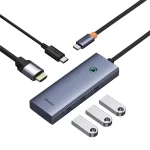 Baseus UltraJoy 5-Port HUB dokkoló állomás, szürke - Image 4