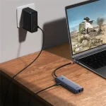 Baseus UltraJoy 6-Port HUB dokkoló állomás, szürke - Image 4