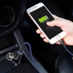 Baseus Y Type autóstöltő 17W, 2×USB Type-A + szivargyújtó kimenet, fekete - Image 4