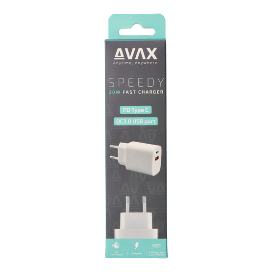 CHG AVAX CH320 SPEEDY Hálózati fali töltő USB + Type C, 20W - Image 3