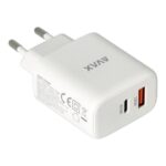 CHG AVAX CH360 SPEEDY 65W GaN hálózati töltő USB A (QC)+Type C (PD3.0), fehér
