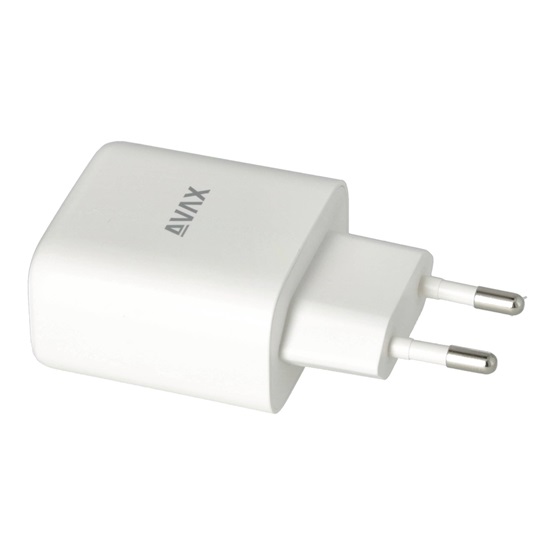 CHG AVAX CH360 SPEEDY 65W GaN hálózati töltő USB A (QC)+Type C (PD3.0), fehér - Image 2
