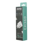 CHG AVAX CH360 SPEEDY 65W GaN hálózati töltő USB A (QC)+Type C (PD3.0), fehér - Image 4