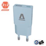 CHG AVAX CH641LB NANO SLIM 30W töltő adapter USB-C (PD3.0)+USB-A (QC3.0), világoskék