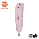 CHG AVAX CH641P NANO SLIM 30W töltő adapter USB-C (PD3.0)+USB-A (QC3.0), rózsaszín - Image 6