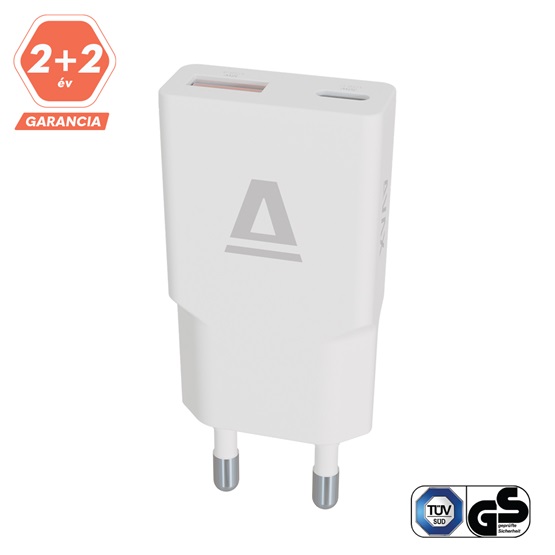 CHG_AVAX_CH641W_NANO_SLIM_30W_tolto_adapter_USB-C_PD30_USB-A_QC30_feher-i762241.jpg CHG AVAX CH641W NANO SLIM 30W töltő adapter USB-C (PD3.0)+USB-A (QC3.0), fehér - Image 1