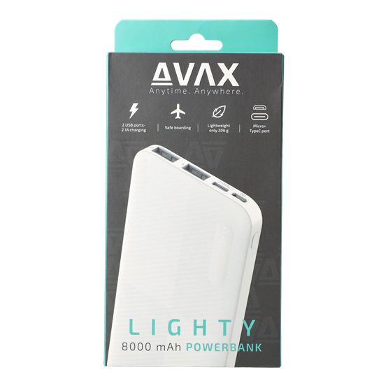 CHG AVAX PB103W LIGHTY Type-C Powerbank 8.000mAh, fehér - Image 5