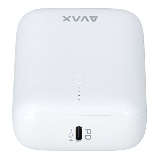 CHG AVAX PB105W MINI PD/Type-C 20W gyorstöltő Powerbank 10.000mAh, fehér - Image 4