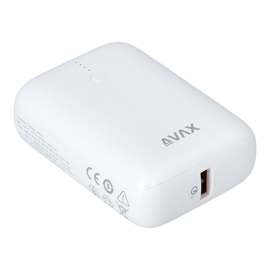 CHG AVAX PB105W MINI PD/Type-C 20W gyorstöltő Powerbank 10.000mAh, fehér - Image 6