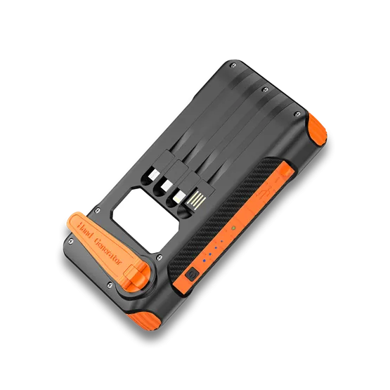 CHG Alcor SD10000 Solar & Dynamo vésztöltő beépített lámpával - narancssárga - Image 2