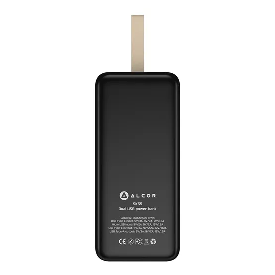 CHG Alcor SK55 vésztöltő / külső akkumulátor 30000 mAh, 20 W – fekete - Image 2