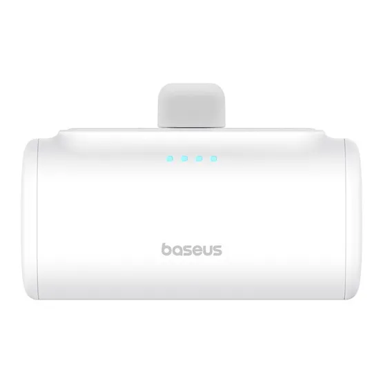 Baseus Compact gyorstöltő powerbank 5000 mAh, 20W USB Type-C csatlakozóval, fehér