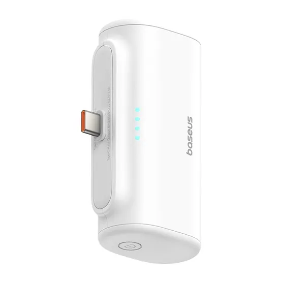 Baseus Compact gyorstöltő powerbank 5000 mAh, 20W USB Type-C csatlakozóval, fehér - Image 3