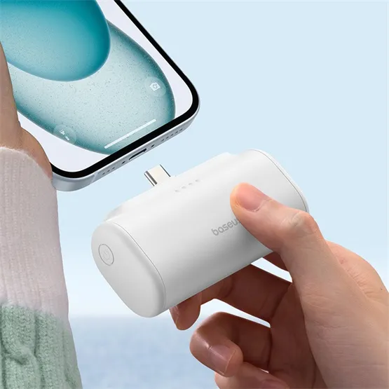 Baseus Compact gyorstöltő powerbank 5000 mAh, 20W USB Type-C csatlakozóval, fehér - Image 6