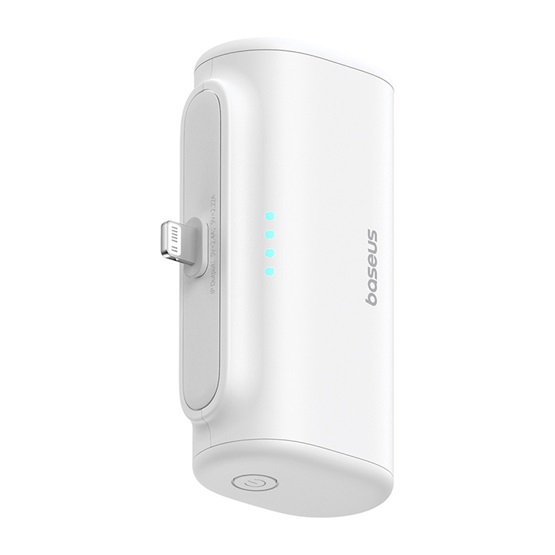 CHG Baseus Compact gyorstöltő powerbank 5000 mAh, 20W iPhone csatlakozóval, fehér - Image 3