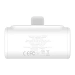 Baseus Compact gyorstöltő powerbank 5000 mAh, 20W iPhone csatlakozóval, fehér - Image 5