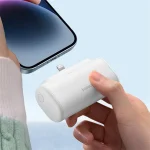 Baseus Compact gyorstöltő powerbank 5000 mAh, 20W iPhone csatlakozóval, fehér - Image 6