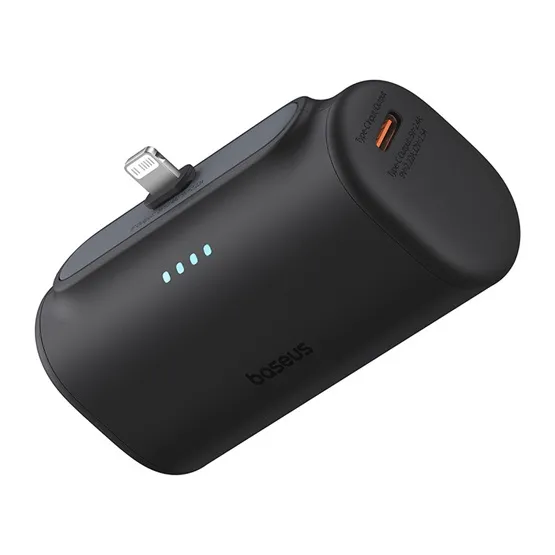 Baseus Compact gyorstöltő powerbank 5000 mAh, 20W iPhone csatlakozóval, fekete - Image 2