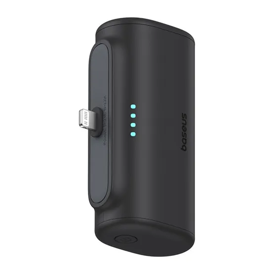 Baseus Compact gyorstöltő powerbank 5000 mAh, 20W iPhone csatlakozóval, fekete - Image 3