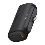 Baseus Compact gyorstöltő powerbank 5000 mAh, 20W iPhone csatlakozóval, fekete - Image 4