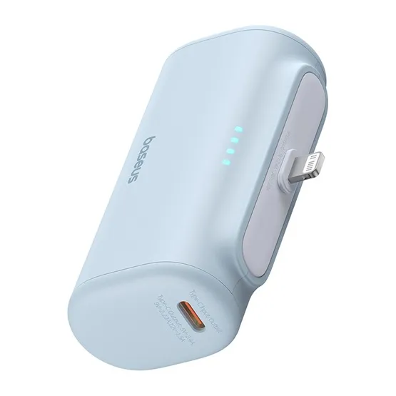 Baseus Compact gyorstöltő powerbank 5000 mAh, 20W iPhone csatlakozóval, kék - Image 4