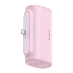 Baseus Compact gyorstöltő powerbank 5000 mAh, 20W iPhone csatlakozóval, rózsaszín - Image 3