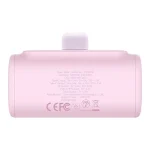 Baseus Compact gyorstöltő powerbank 5000 mAh, 20W iPhone csatlakozóval, rózsaszín - Image 5