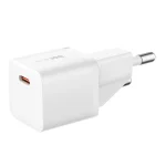 Baseus GaN5 Mini hálózati gyorstöltő 20W, USB Type-C, fehér + 100W USB Type-C, 1m kábel - Image 4