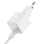 Baseus GaN5 Mini hálózati gyorstöltő 20W, USB Type-C, fehér + 100W USB Type-C, 1m kábel - Image 5
