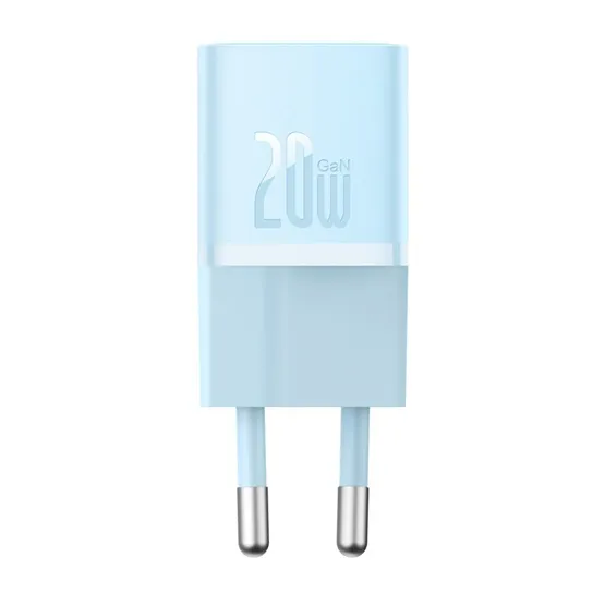Baseus GaN5 Mini hálózati gyorstöltő 20W, USB Type-C, kék