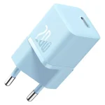 Baseus GaN5 Mini hálózati gyorstöltő 20W, USB Type-C, kék - Image 2