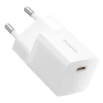 Baseus GaN5 Mini hálózati gyorstöltő 25W, USB Type-C, fehér + 100W USB Type-C, 1m kábel - Image 3