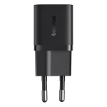 Baseus GaN5 Mini hálózati gyorstöltő 25W, USB Type-C, fekete