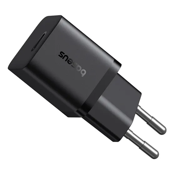 Baseus GaN5 Mini hálózati gyorstöltő 25W, USB Type-C, fekete - Image 4