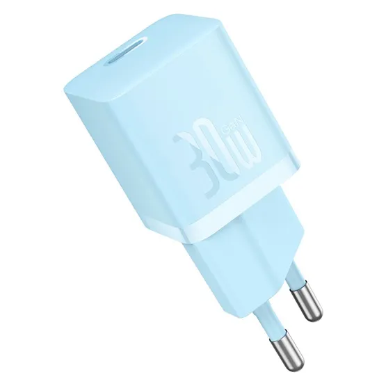 Baseus GaN5 Mini hálózati gyorstöltő 30W, USB Type-C, kék - Image 4